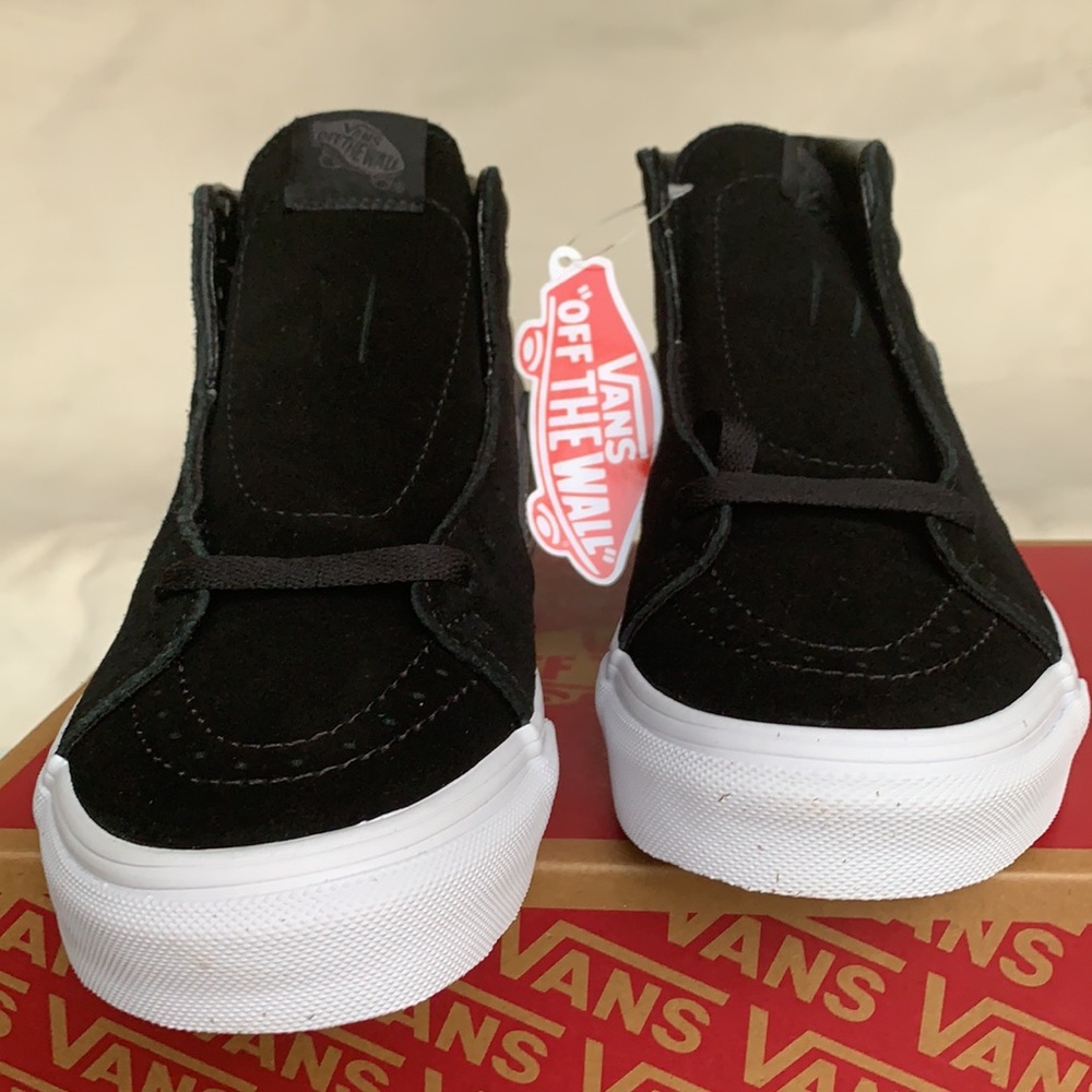 VANS SK8-Hi LEATHER/SUEDE CHECKERBOARD ASPHALT WMN - Picture 10 of 15